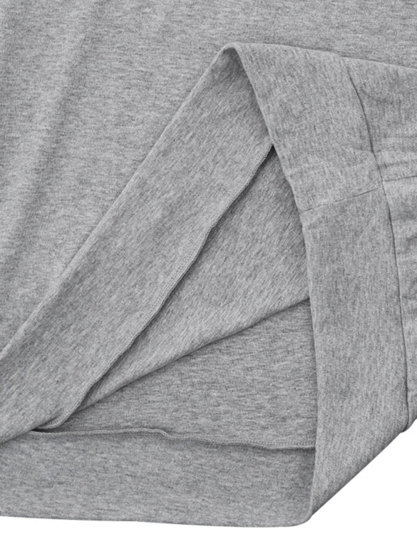 Einfarbiges Langarm-T-Shirt mit Rollkragen für Herren