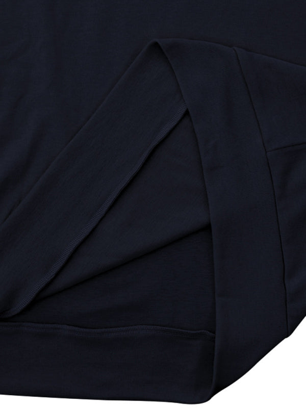Einfarbiges Langarm-T-Shirt mit Rollkragen für Herren