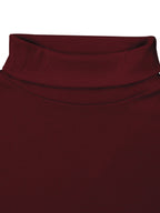 Einfarbiges Langarm-T-Shirt mit Rollkragen für Herren