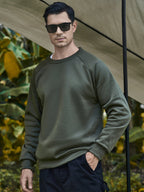 Lässiges Herren-Sweatshirt mit Raglanärmeln und Rundhalsausschnitt