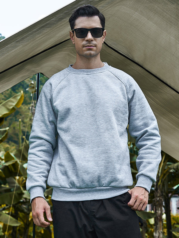 Lässiges Herren-Sweatshirt mit Raglanärmeln und Rundhalsausschnitt