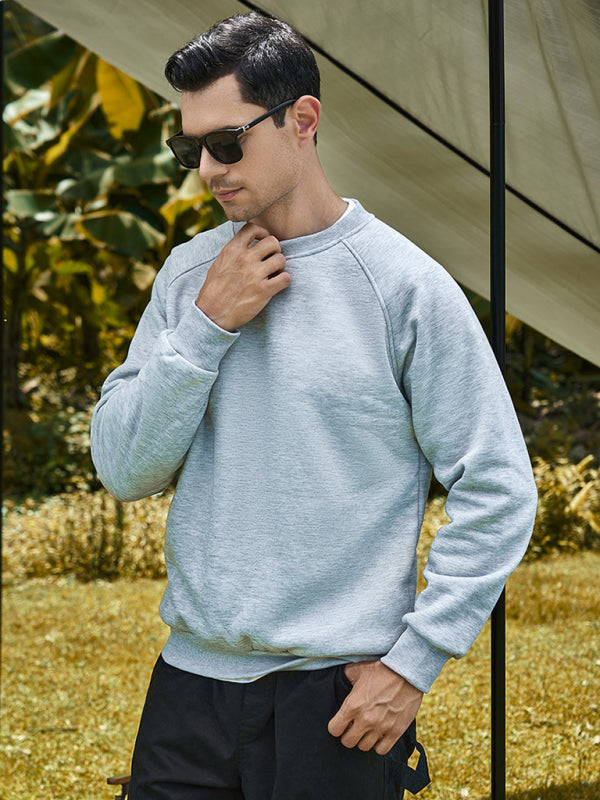 Lässiges Herren-Sweatshirt mit Raglanärmeln und Rundhalsausschnitt