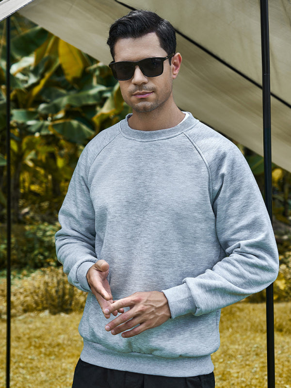 Lässiges Herren-Sweatshirt mit Raglanärmeln und Rundhalsausschnitt