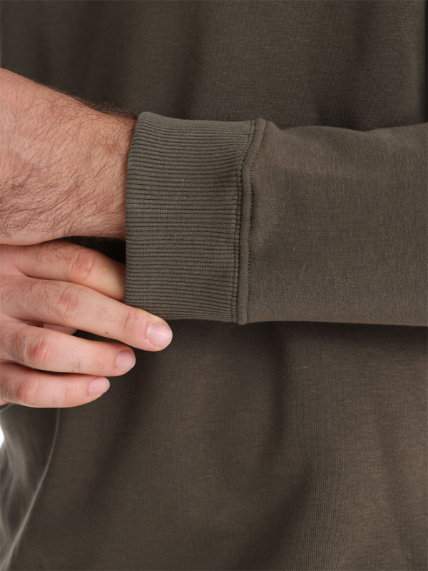 Lockeres, einfarbiges, lässiges Langarm-Sweatshirt für Herren mit Rundhalsausschnitt