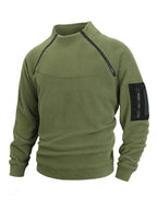 Herren Freizeit Pullover mit Stehkragen aus Fleece