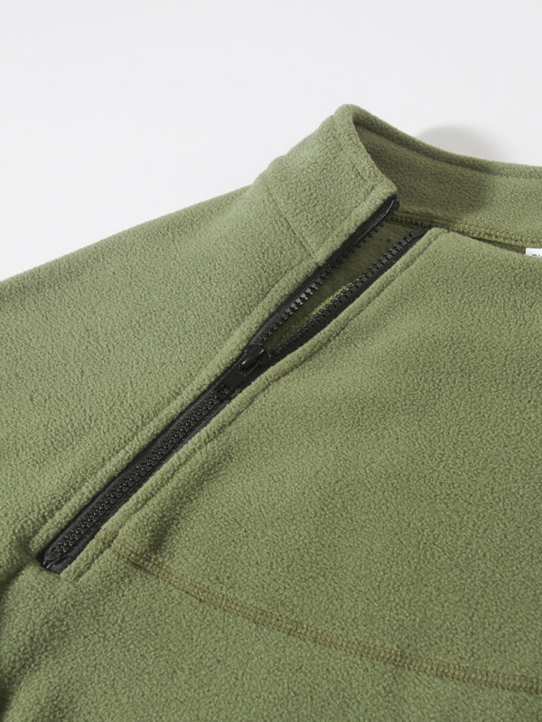 Herren Freizeit Pullover mit Stehkragen aus Fleece