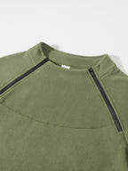 Herren Freizeit Pullover mit Stehkragen aus Fleece