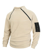 Herren Freizeit Pullover mit Stehkragen aus Fleece