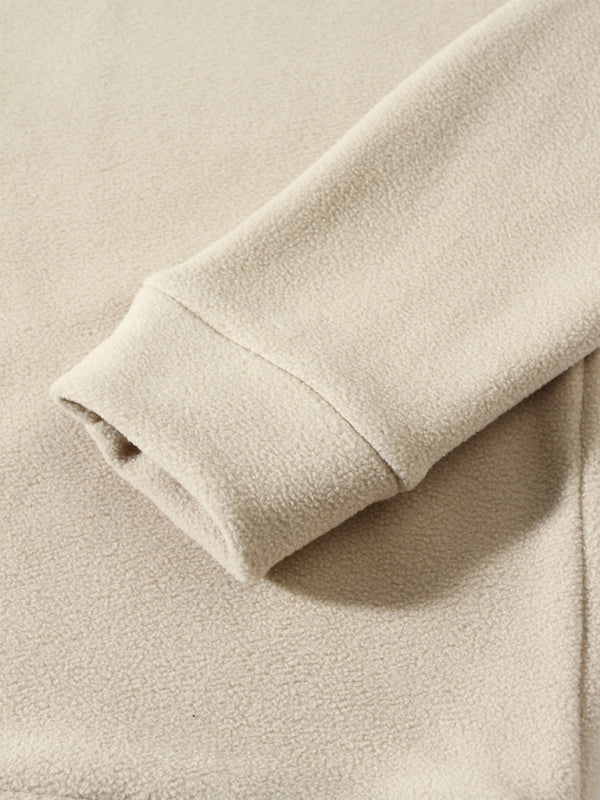 Herren Freizeit Pullover mit Stehkragen aus Fleece