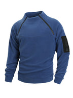 Herren Freizeit Pullover mit Stehkragen aus Fleece