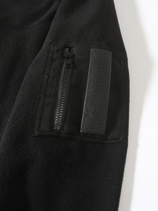 Herren Freizeit Pullover mit Stehkragen aus Fleece