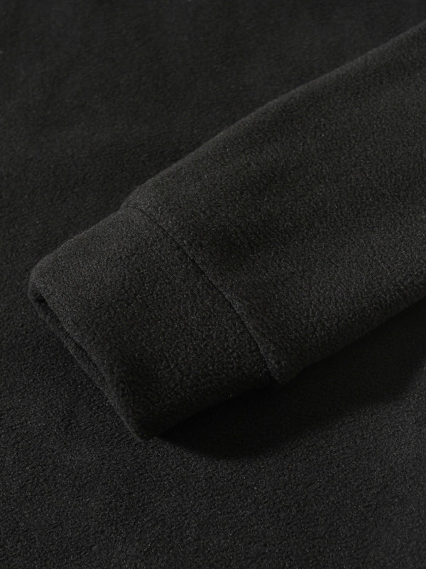 Herren Freizeit Pullover mit Stehkragen aus Fleece