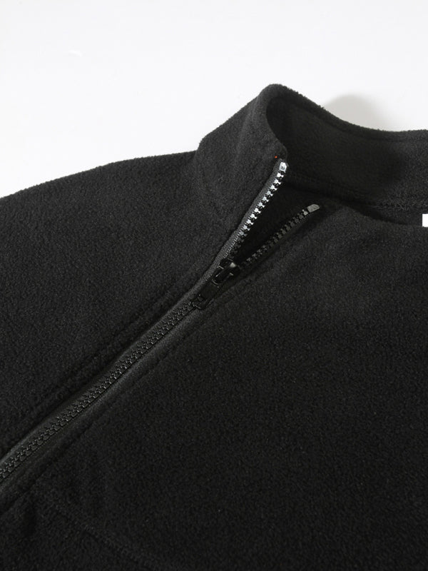 Herren Freizeit Pullover mit Stehkragen aus Fleece