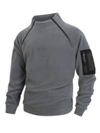 Herren Freizeit Pullover mit Stehkragen aus Fleece