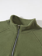 Herren Casual Stehkragen Langarm Pullover aus Korallenfleece