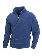 Herren Casual Stehkragen Langarm Pullover aus Korallenfleece