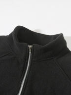 Herren Casual Stehkragen Langarm Pullover aus Korallenfleece