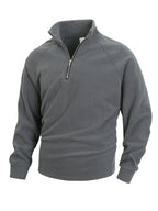 Herren Casual Stehkragen Langarm Pullover aus Korallenfleece