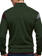 Herrenjacke aus Samt mit Stehkragen und Reißverschluss