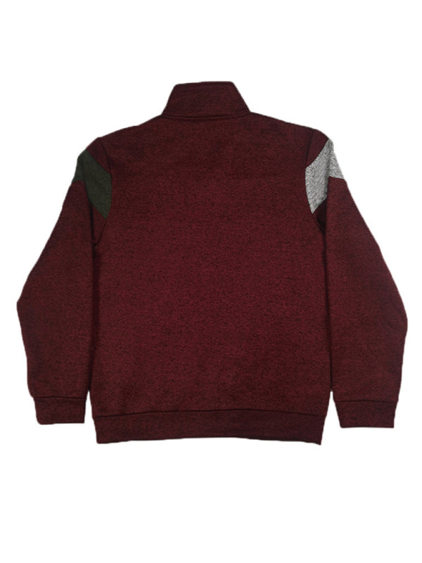 Herrenjacke aus Samt mit Stehkragen und Reißverschluss