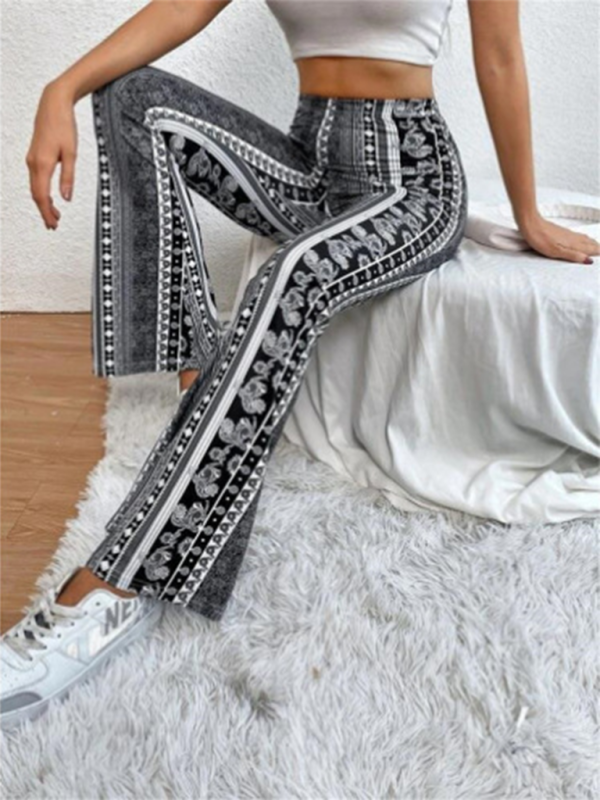 Boho Bedruckte Skinny Micro Slim Freizeithose