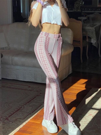 Boho Bedruckte Skinny Micro Slim Freizeithose