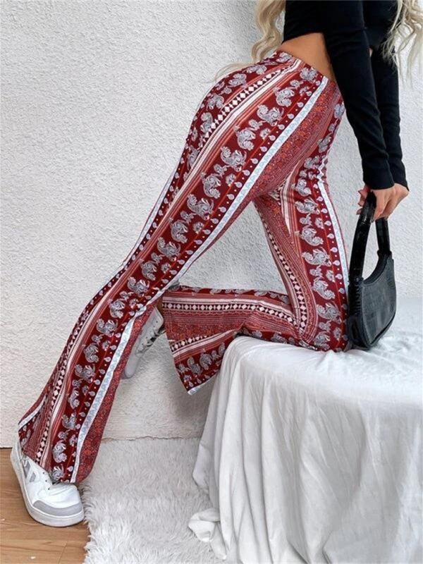 Boho Bedruckte Skinny Micro Slim Freizeithose
