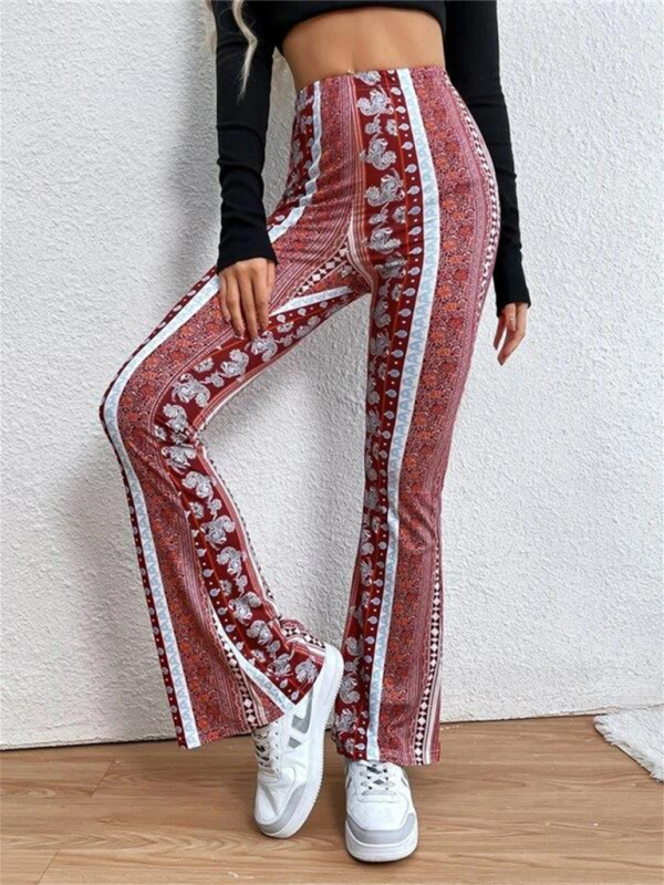 Boho Bedruckte Skinny Micro Slim Freizeithose