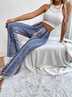 Boho Bedruckte Skinny Micro Slim Freizeithose