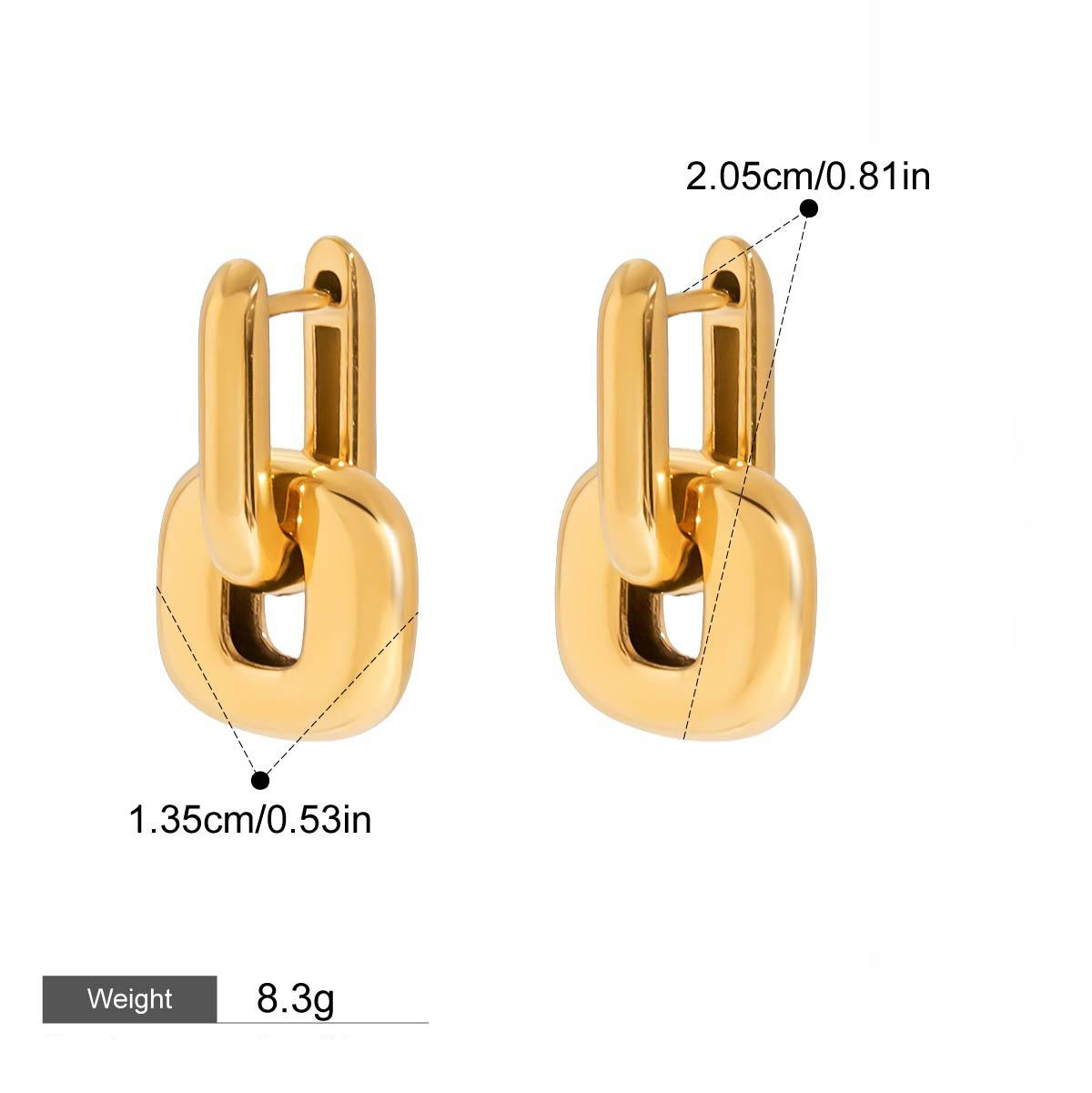 Klassische und modische Ohrringe aus 18-karätigem Gold – Bild 3