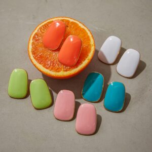 Ohrringe aus 18-karätigem Gold in Oval-/Halbmondform