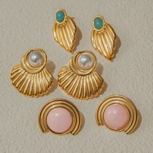 Exquisite, edle Ohrringe aus 18-karätigem Gold