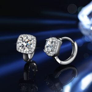 Moissanit-Ohrringe in D-Farbe aus 925er Sterlingsilber