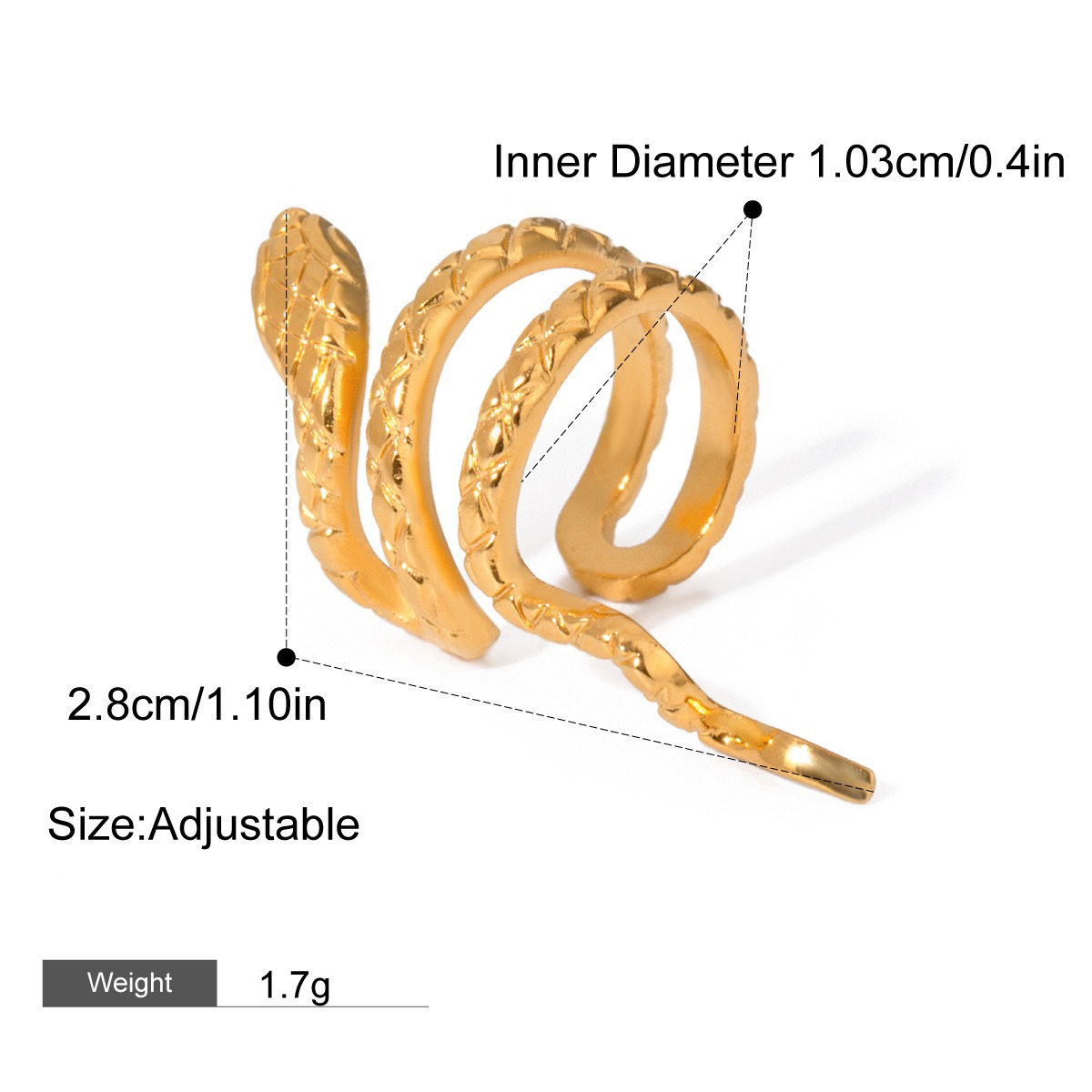Klassisches Ohrring- und Ringset aus 18-karätigem Gold – Bild 6