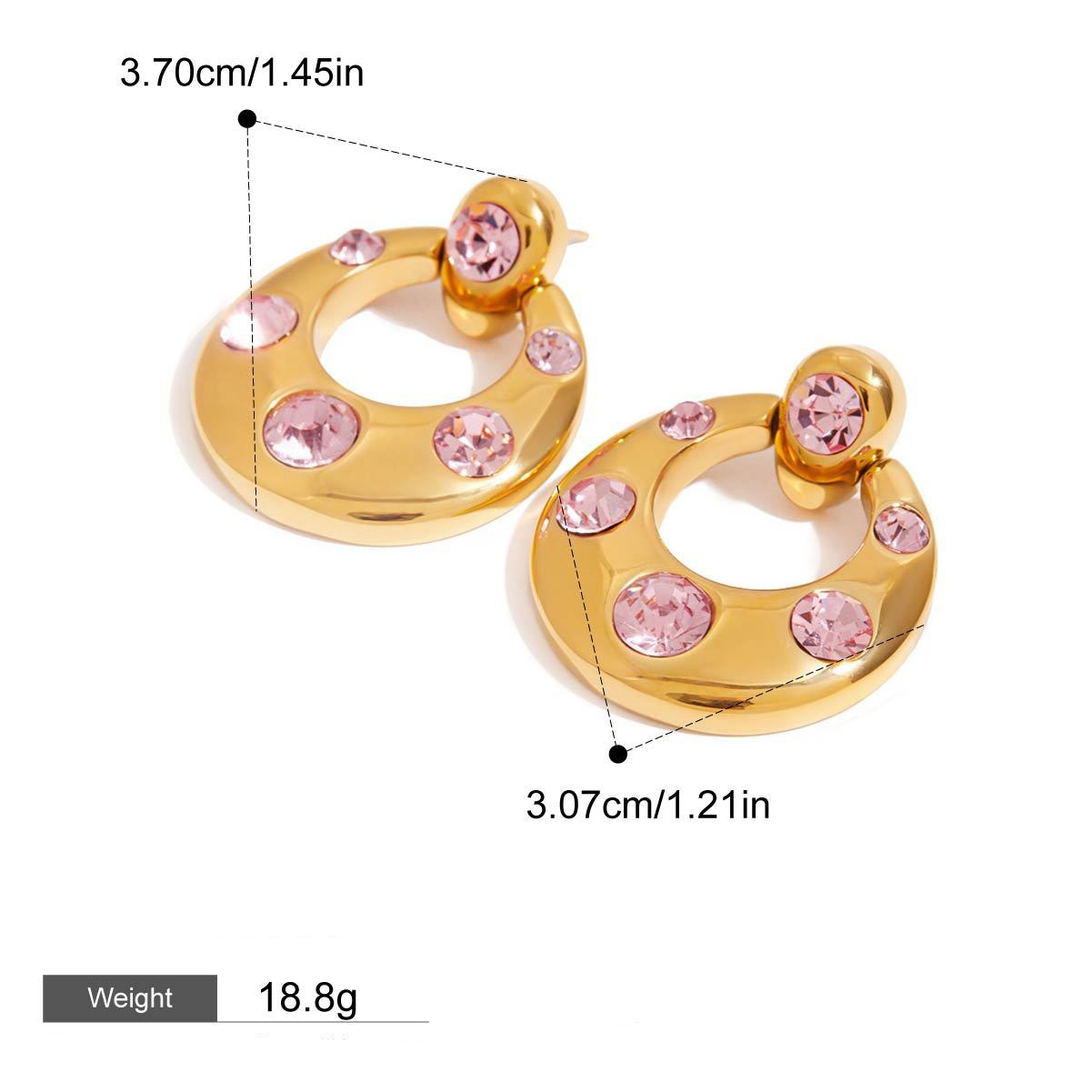 Klassisches Ohrring- und Ringset aus 18-karätigem Gold – Bild 9