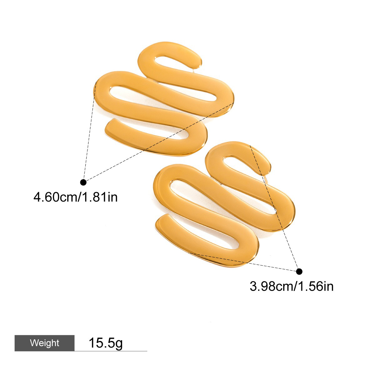 Klassisches Ohrring- und Ringset aus 18-karätigem Gold – Bild 12