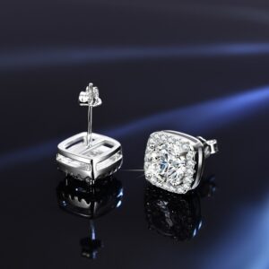 Ohrringe aus 925er Sterlingsilber mit Moissanit