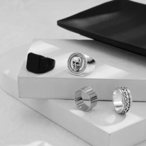 Modischer, schlichter Ring mit Totenkopf-Design, vielseitig einsetzbar