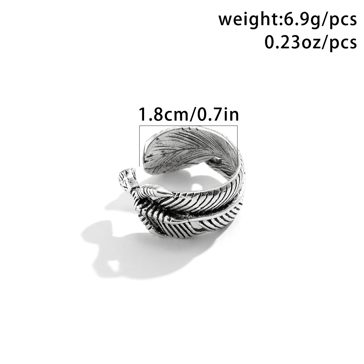 Vielseitiger Ring mit exquisitem und neuartigem Federdesign – Bild 3