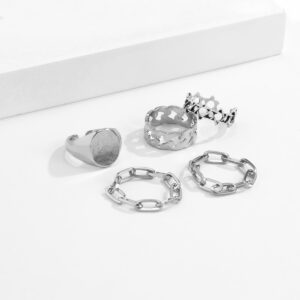 Einfacher geometrischer Ring im Retro-Stil