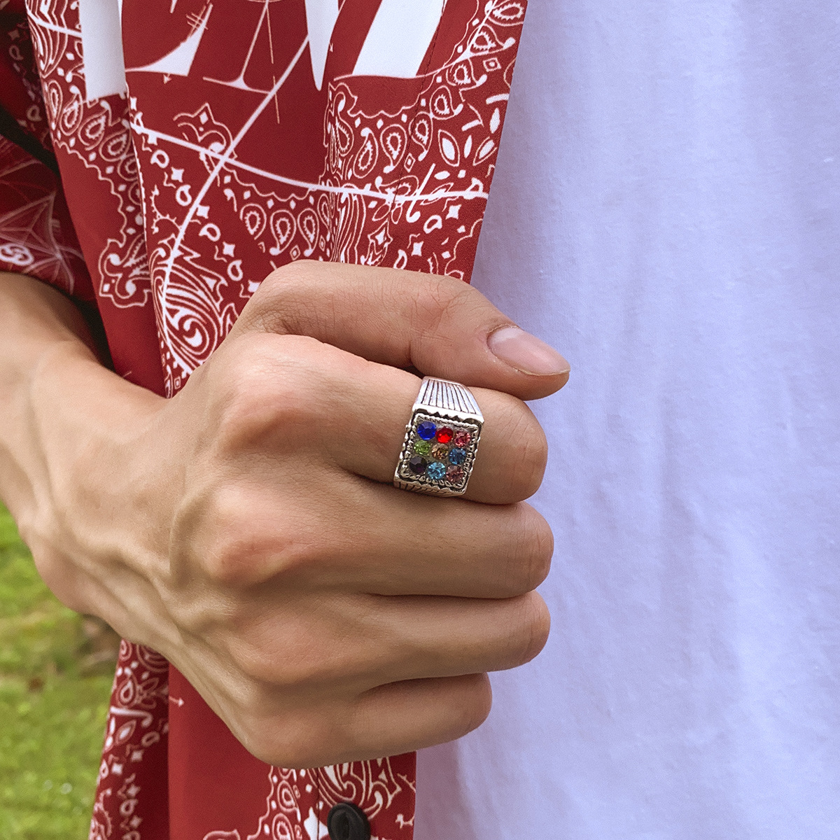 Modischer Hip-Hop-Ring im Vintage-Design – Bild 4