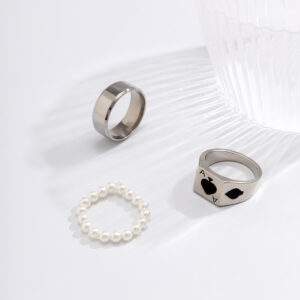 Modepersönlichkeit Pearl/Ass of Spades Kombinationsring