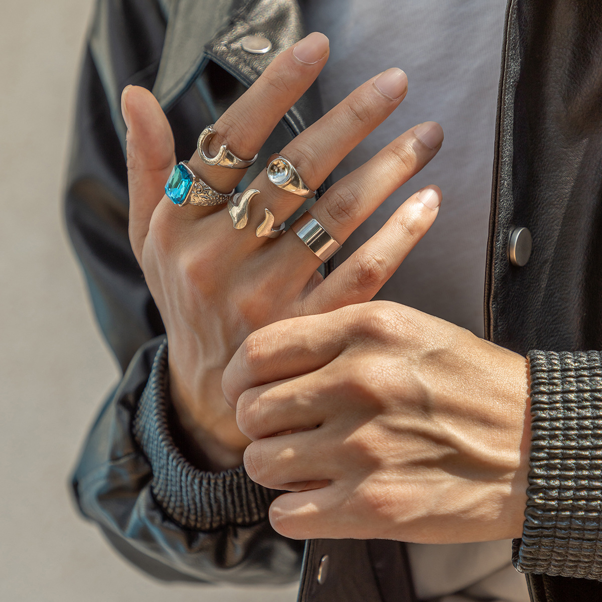 Modischer Vintage-Hip-Hop-Ring – Bild 6