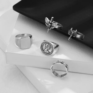 Modischer Vintage-Ring mit geometrischem, vielseitigem Design